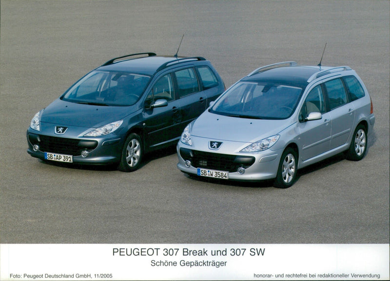 2005 Peugeot 307 Break and 307 SW - Vintage Photograph