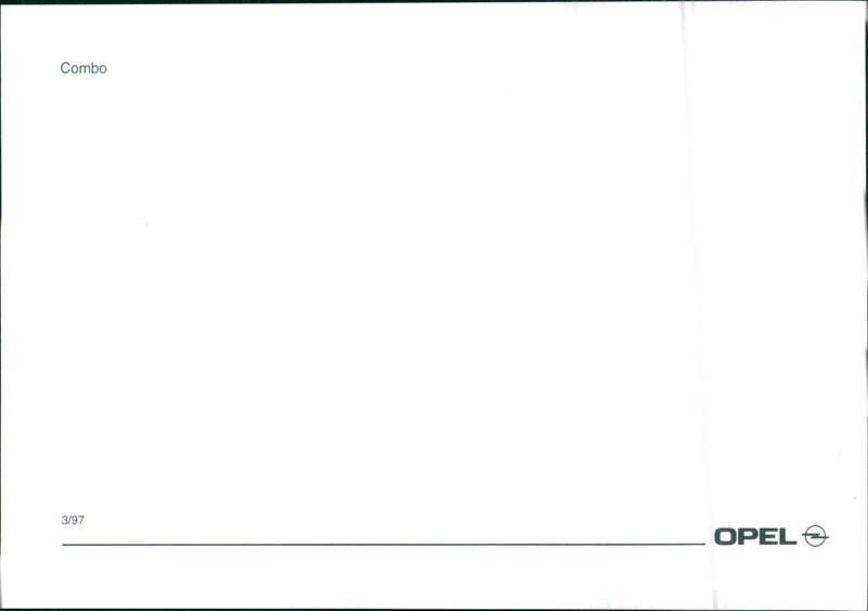 Opel Combo - Vintage Photograph