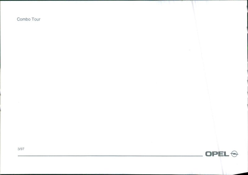 Opel Combo Tour - Vintage Photograph