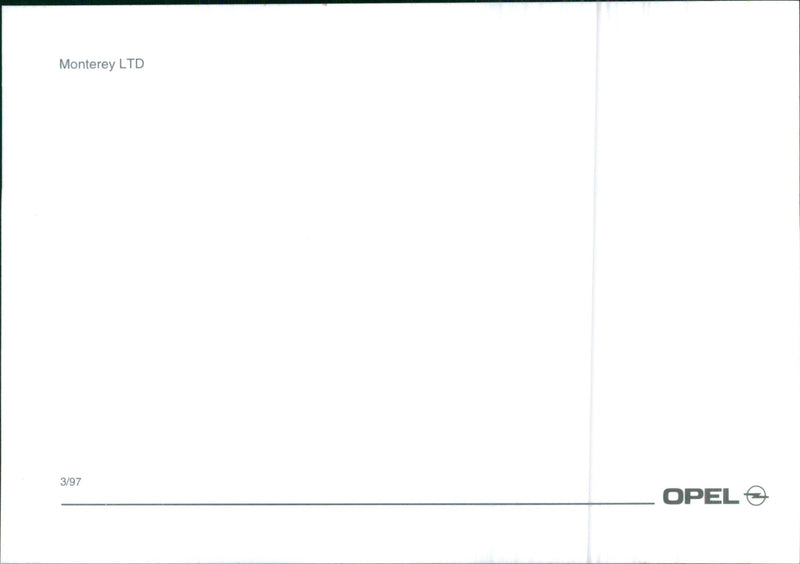 Opel Monterey LTD - Vintage Photograph