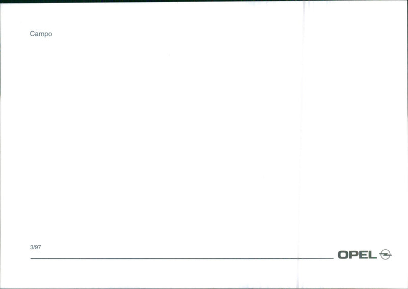 Opel Campo - Vintage Photograph