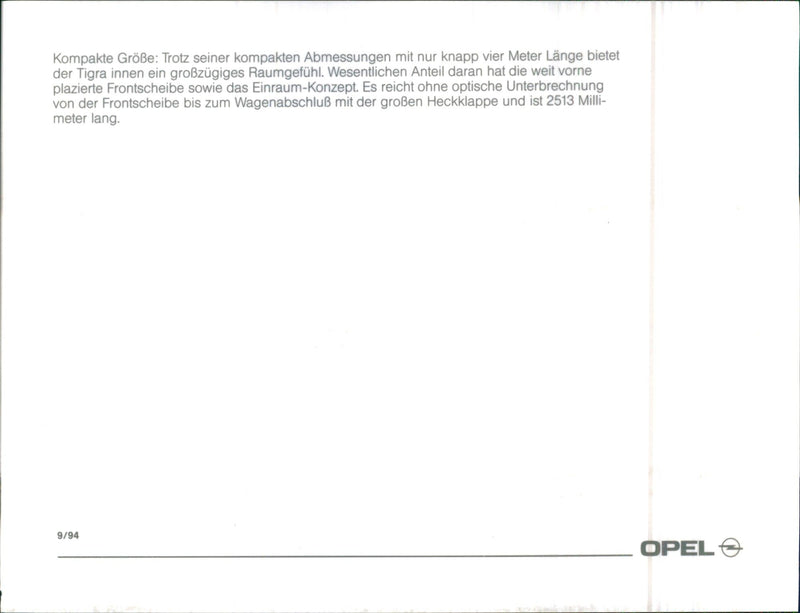 1994 Opel Tigra - Vintage Photograph