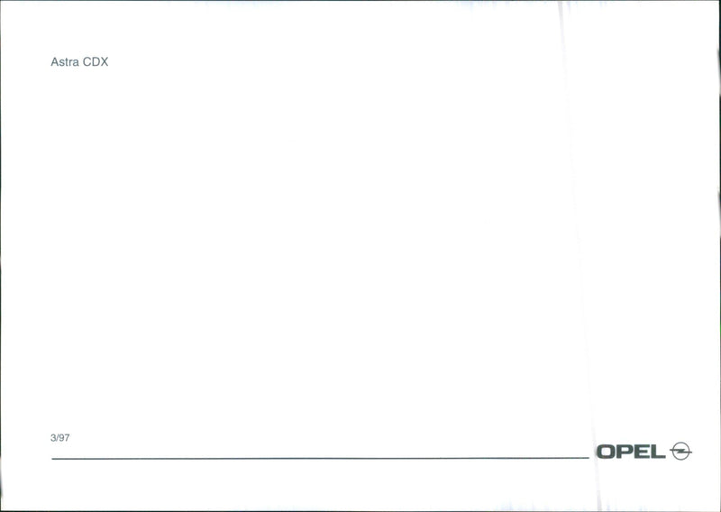 Opel Astra CDX - Vintage Photograph