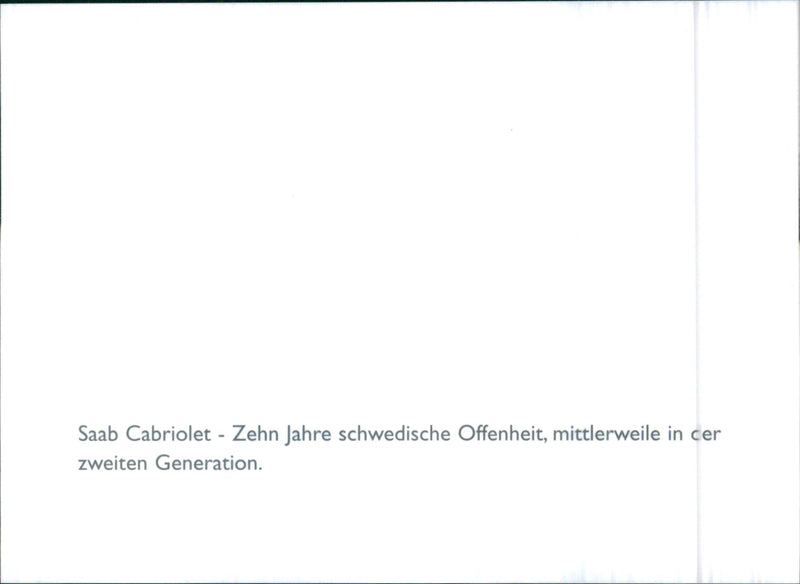 Saab Cabriolet - Vintage Photograph