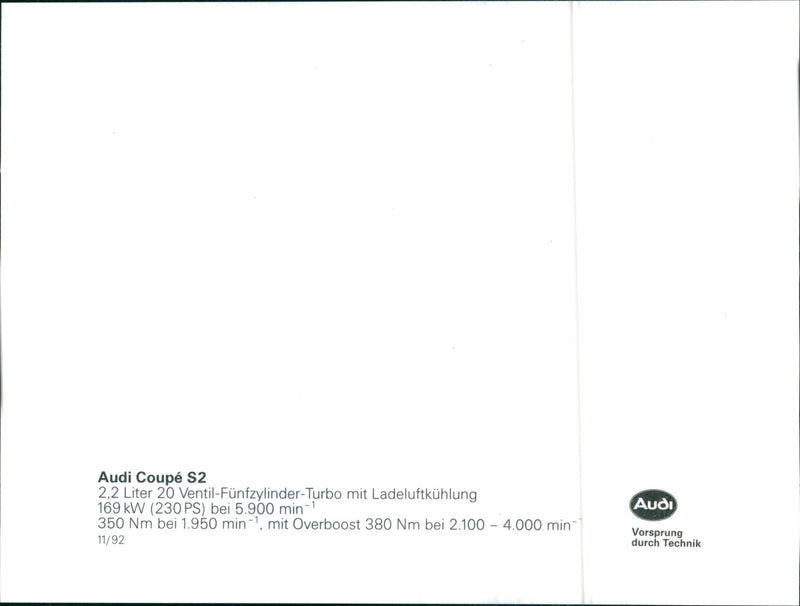 Audi Coupe S2 - Vintage Photograph