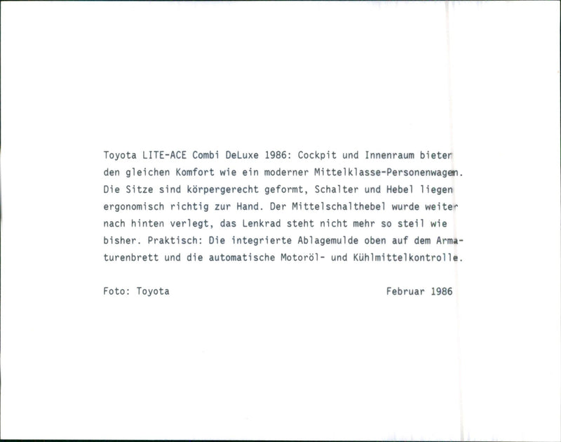 Toyota LITE-ACE - Vintage Photograph