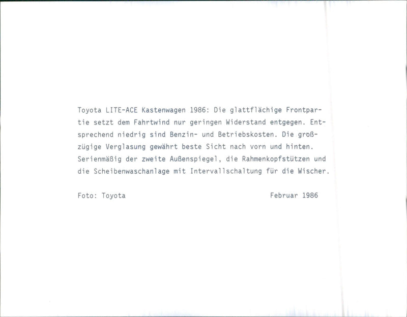 Toyota LITE-ACE - Vintage Photograph