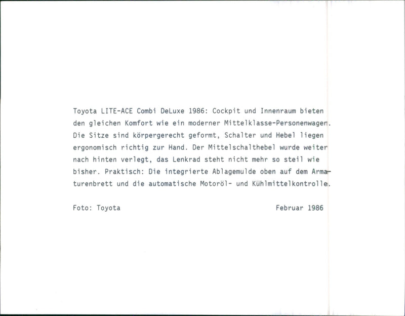 Toyota LITE-ACE - Vintage Photograph