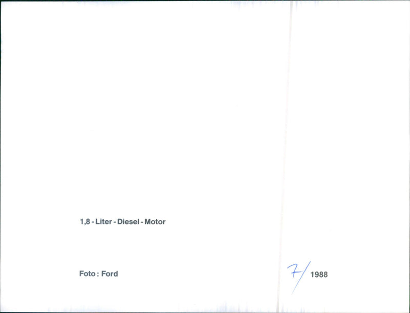 1.8 liter diesel engine - Vintage Photograph