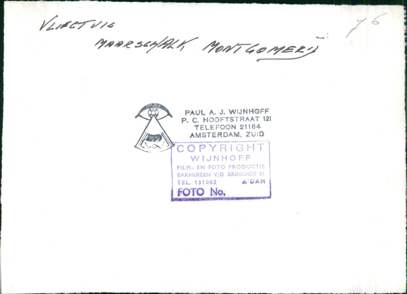 Plane of Field Marshal Montgomery - Vintage Photograph