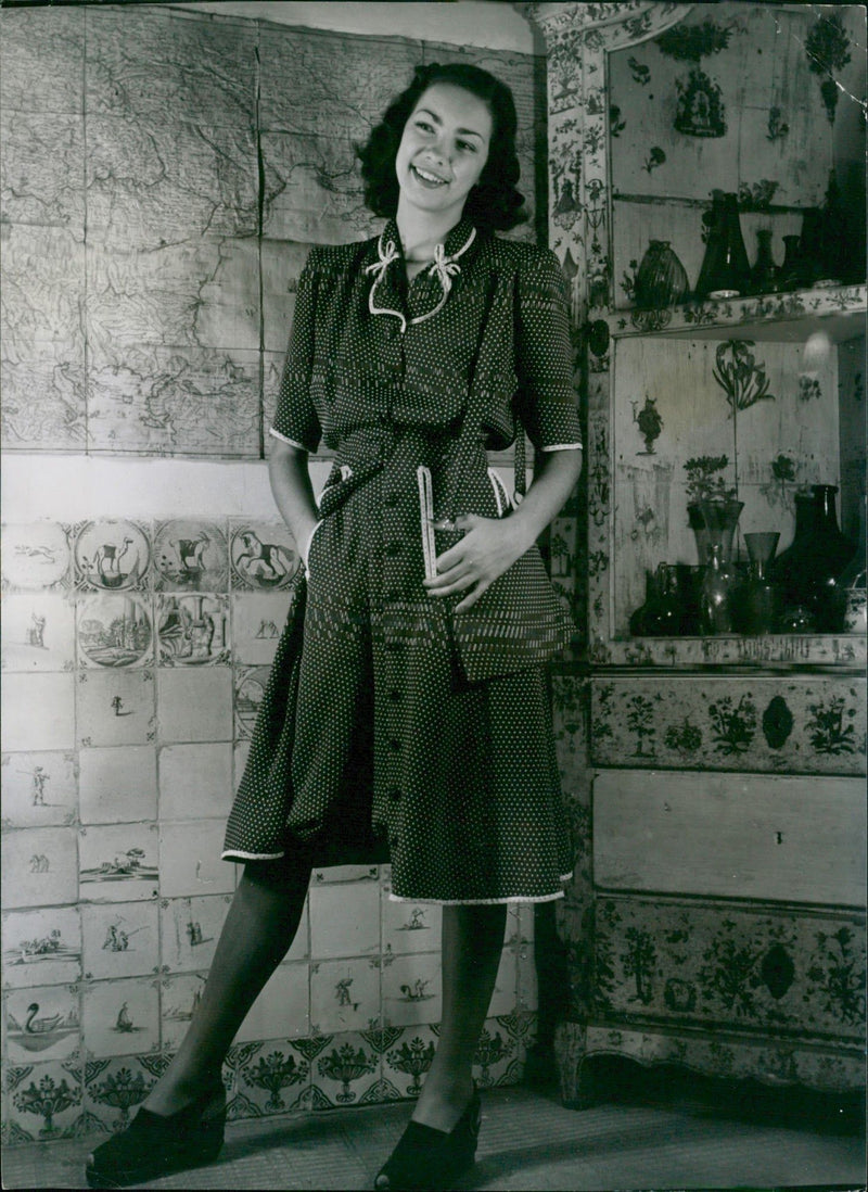 Henrik-Wien modelling Fashion dress - Vintage Photograph