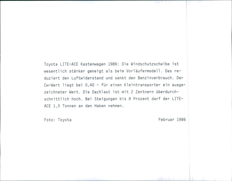 Toyota LITE-ACE - Vintage Photograph