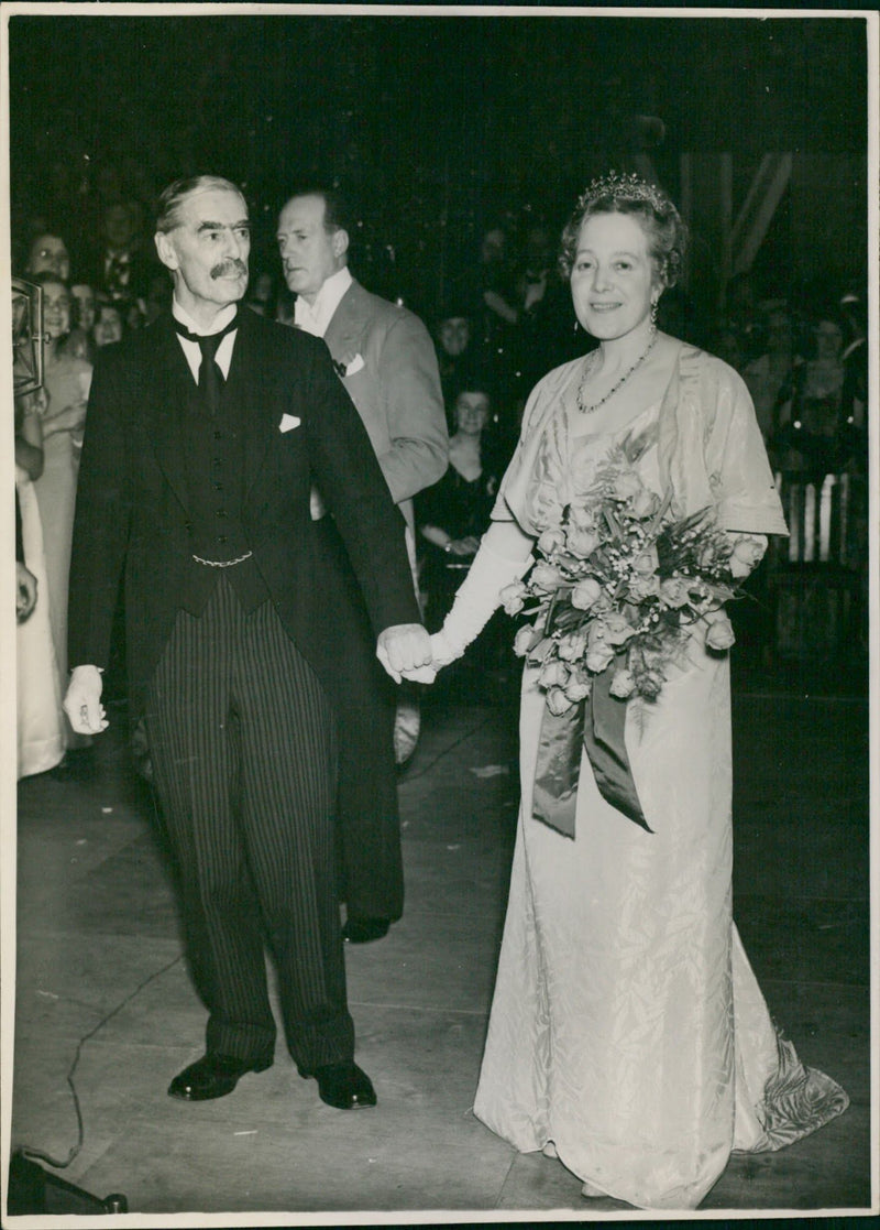 Neville Chamberlain and wife - Vintage Photograph