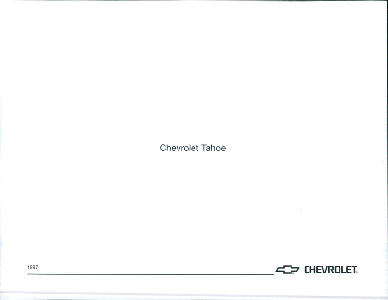 1997 Chevrolet Tahoe - Vintage Photograph