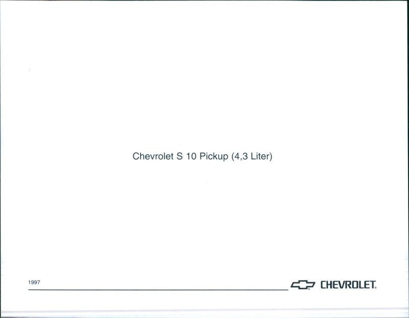 1997 Chevrolet S 10 Pickup - Vintage Photograph