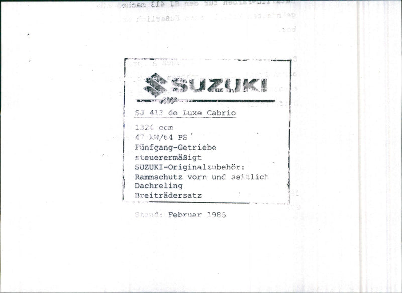 SUZUKI SJ 41 - Vintage Photograph