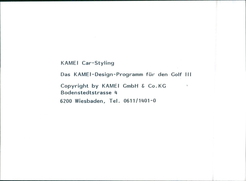 Kamei Car-Styling - Vintage Photograph