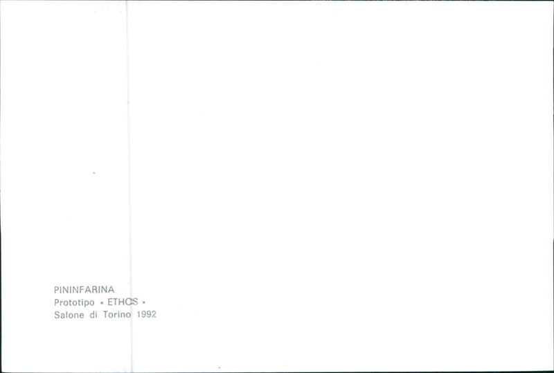 1992 Pininfarina Ethos - Vintage Photograph