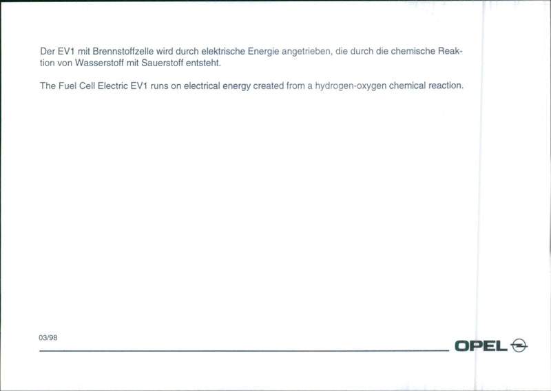 1998 Opel - Vintage Photograph