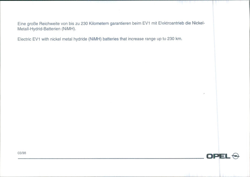 1998 Opel - Vintage Photograph