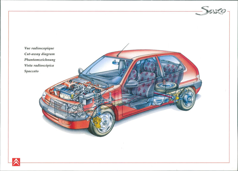 Citroen Saxo Car 1995. - Vintage Photograph