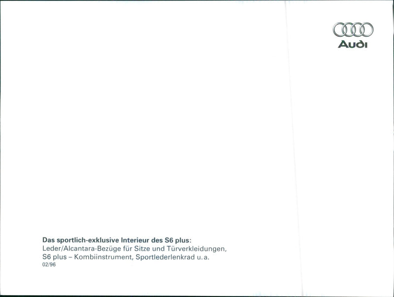 1996 Audi S6 Avant plus - Vintage Photograph