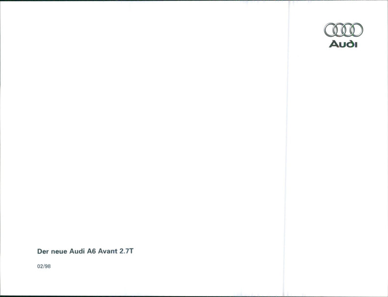 1998 Audi A6 Avant 2.7T - Vintage Photograph