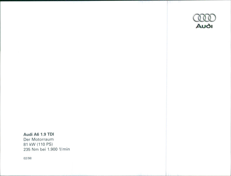 1998 Audi A6 1.9 TDI - Vintage Photograph