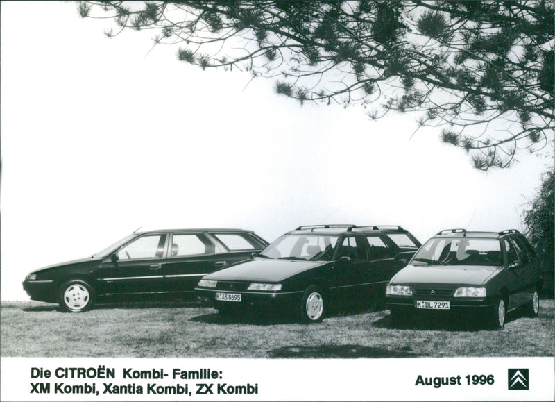 1996 Citroen XM Kombi, Xantia Kombi and ZX Kombi. - Vintage Photograph