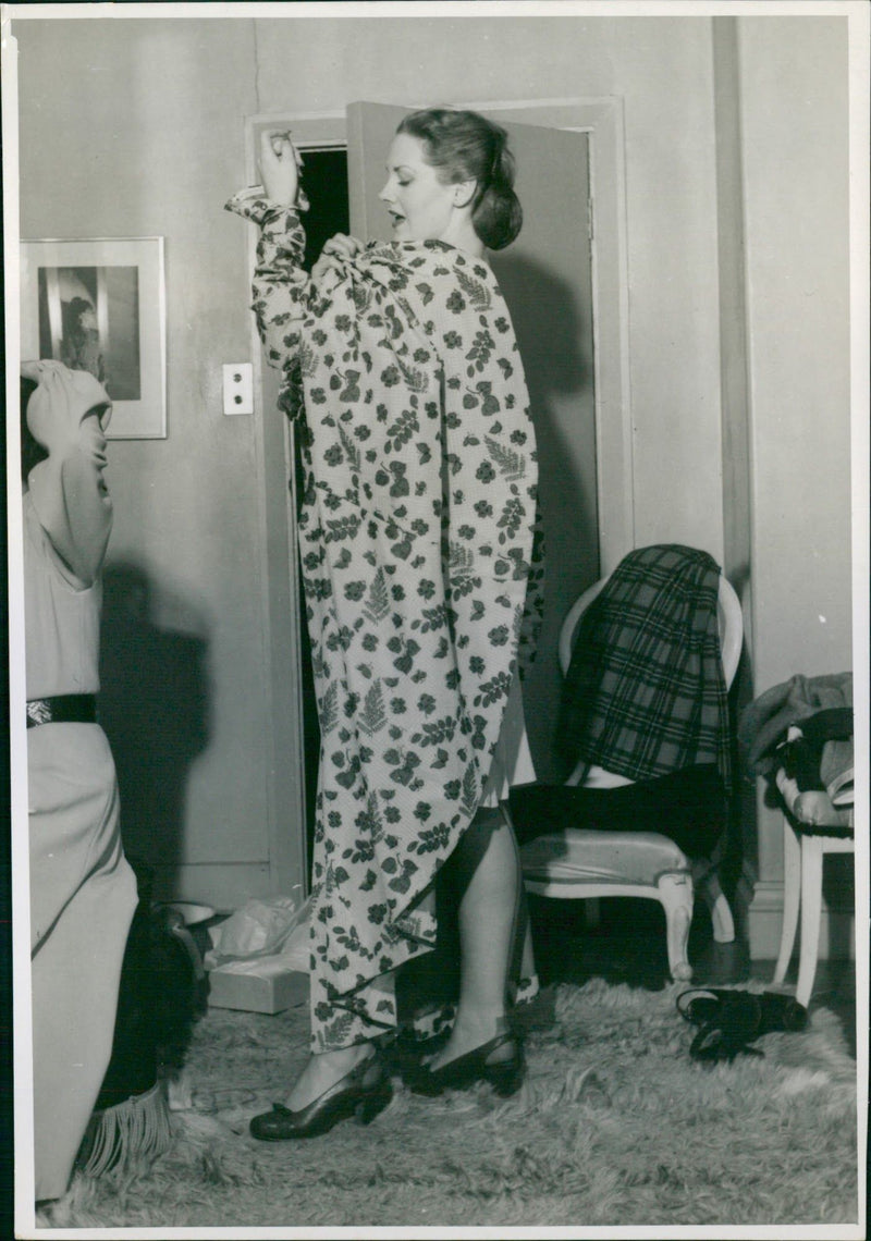 Woman draped in fashion - Vintage Photograph