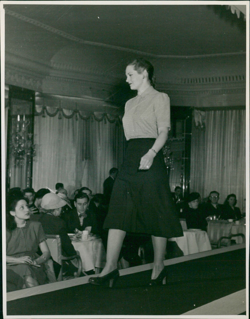 Woman on a fashion runway - Vintage Photograph