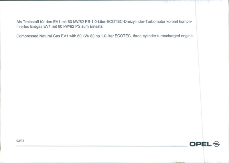 1998 Opel - Vintage Photograph