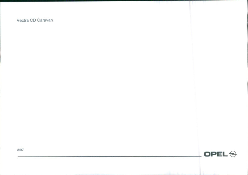 Opel Vectra CD Caravan - Vintage Photograph