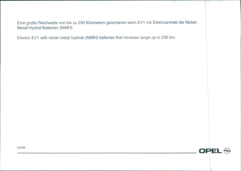 1998 Opel - Vintage Photograph