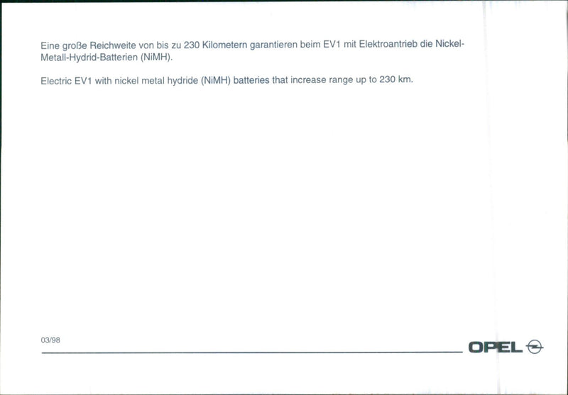 1998 Opel - Vintage Photograph