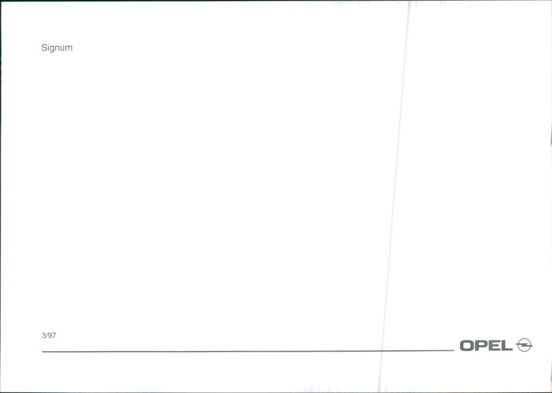 Opel Signum - Vintage Photograph