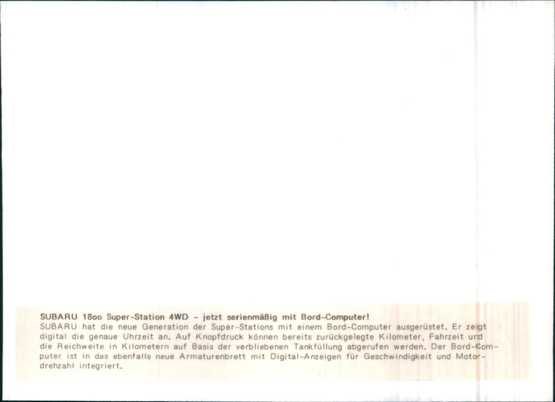 1970 Subaru 1800 Super-Station 4WD - Vintage Photograph