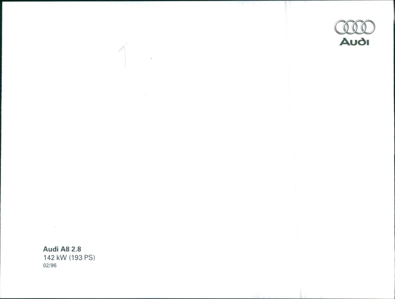 1996 Audi A8 2.8 - Vintage Photograph