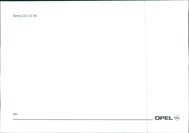 Opel Sintra CD 3.0 V6 - Vintage Photograph