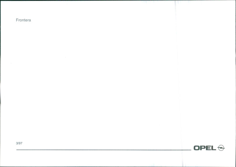 Opel Frontera - Vintage Photograph