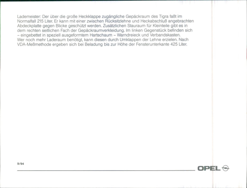 1994 Opel Tigra - Vintage Photograph