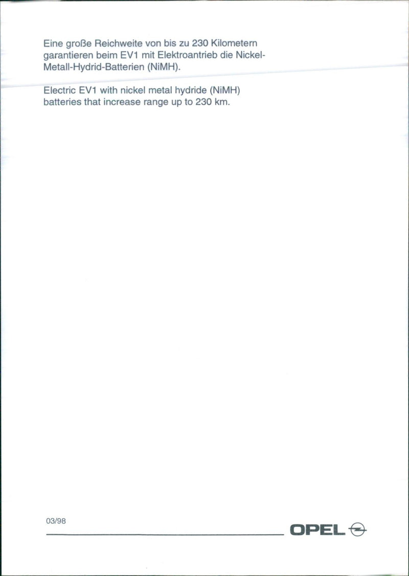 1998 Opel - Vintage Photograph