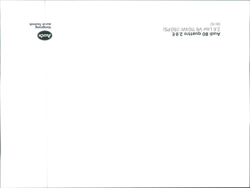 11 procon - ten IN - C 5731 80 quattro 2.6 E 2,6 Liter V kW ( 1 - Vintage Photograph