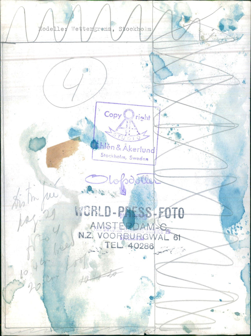 Model in overcoat fashion - Vintage Photograph