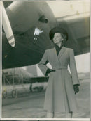 Model in overcoat fashion - Vintage Photograph