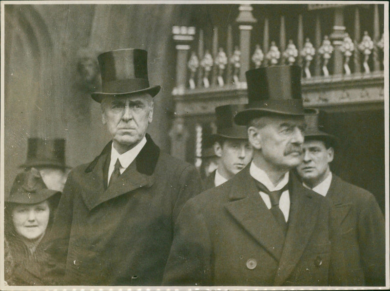 Neville Chamberlain and Capt Fitzroy - Vintage Photograph