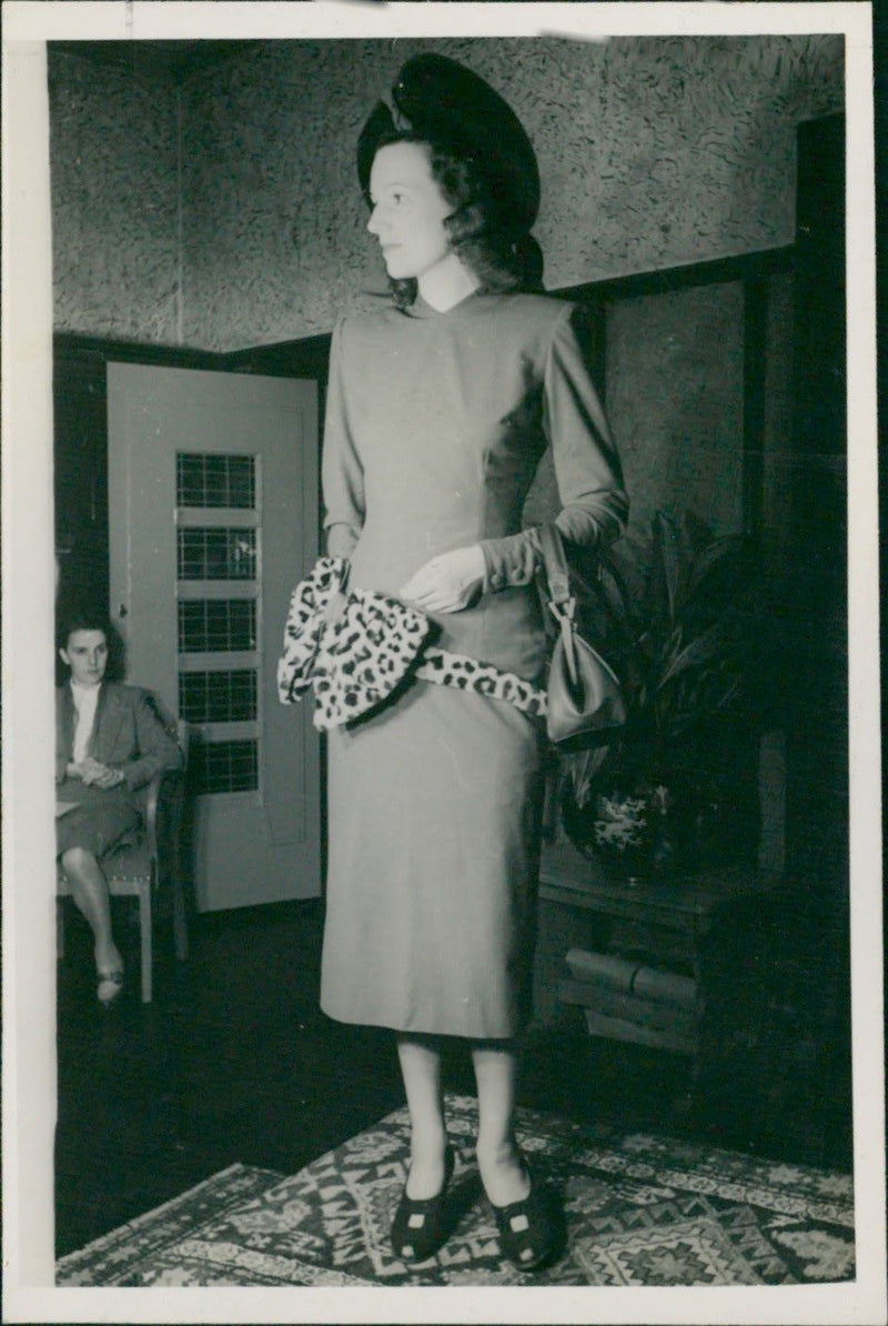 Woman modeling fashion - Vintage Photograph
