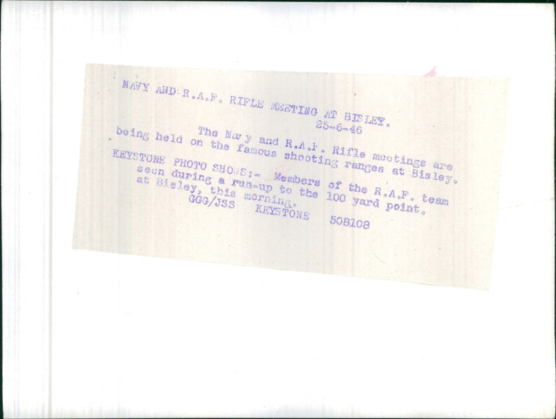 Navy and R.A.F. Rifle Meeting at Bisley - Vintage Photograph