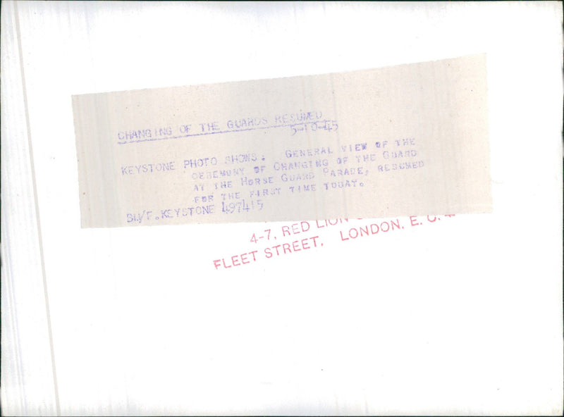 Changing of the Guards Resumed - Vintage Photograph