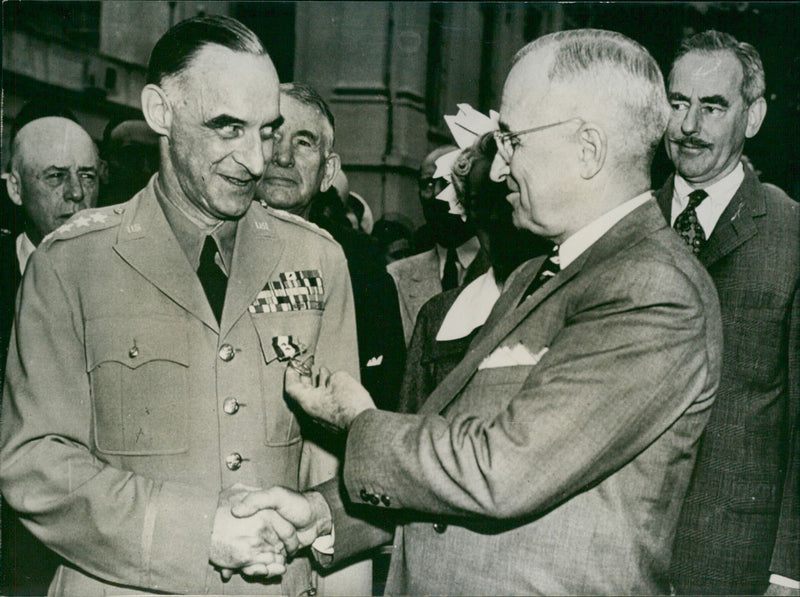 Lucius D. Clay and Harry Truman - Vintage Photograph